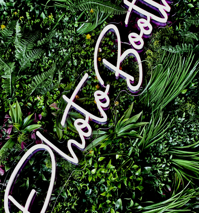 Mur végétal photobooth